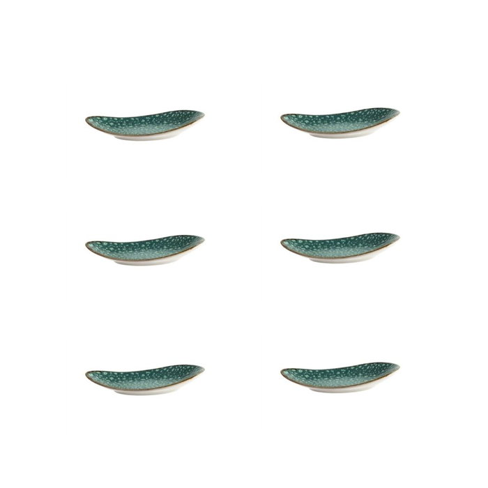 Summa Moon Turquoise Plato Llano Abstract Oval 26x15cm (Set de 6) inevitable Summa Moon Turquoise Plato Llano Abstract Oval 26x15cm (Set de 6) inevitable