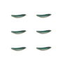 SUMMA Plato Oval Moon Turquesa para Vajilla, 26x15x3 cm, Vitroporcelana, Apto Lavavajillas y Microondas (Set de 6)