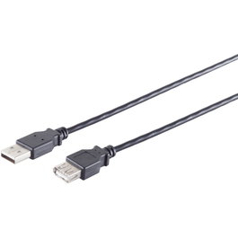 S-Impuls Cable de extensión USB 2.0 (ST-BU) 1,8m Negro