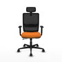 PIQUERAS Y CRESPO Silla de oficina Haches Naranja y Negro