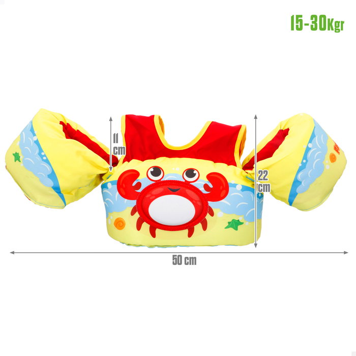 Aqua Sport Chaleco salvavidas niño cangrejo 15-30 kg regulable