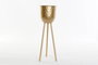DKD Home Decor Macetero Dorado Metal 20 x 44 x 20 cm (2 Unidades)