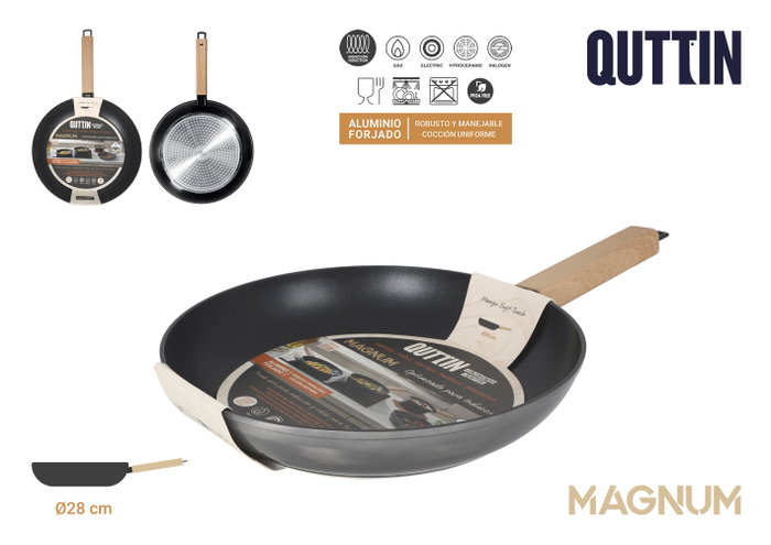 Inde Sartén 28 cm Aluminio Forjado Inducción Magnum Quttin (6 Unidades) Inde Sartén 28 cm Aluminio Forjado Inducción Magnum Quttin (6 Unidades)