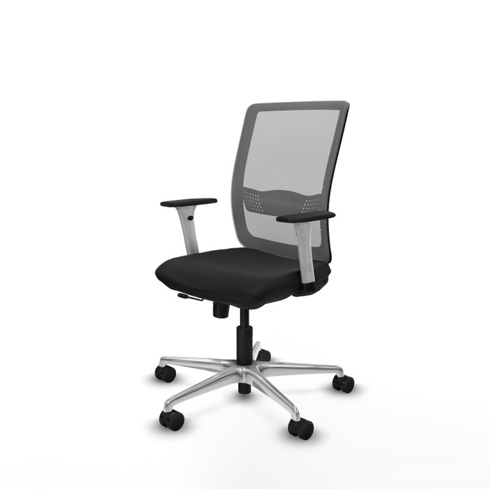 PIQUERAS Y CRESPO Silla de oficina Haches con mecanismo Sincro/Traslack Negro y Gris