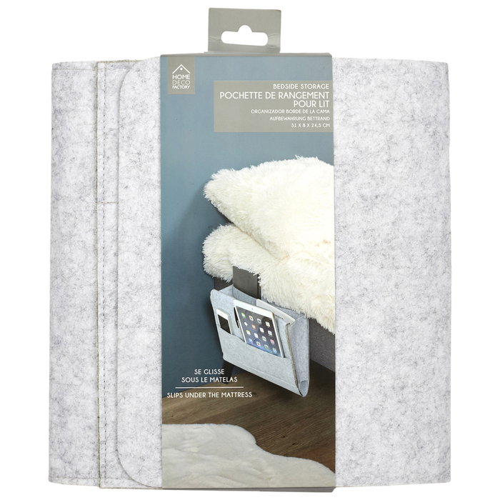 Home Deco Factory Organizador Borde De La Cama Vallee Outlet para Libros Tablet Telefono Gafas 31x8x24 cm