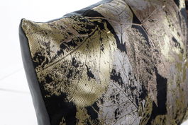 DKD Home Decor Cojin Verde Morado Naranja Hojas Polyester Jacquard 10 x 30 x 50 cm (6 Unidades)