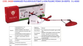 KAMIKAZE Pulmic Fenix 35 Pulverizador de Batería 3.7V con Depósito de 5L y Kit de Carga