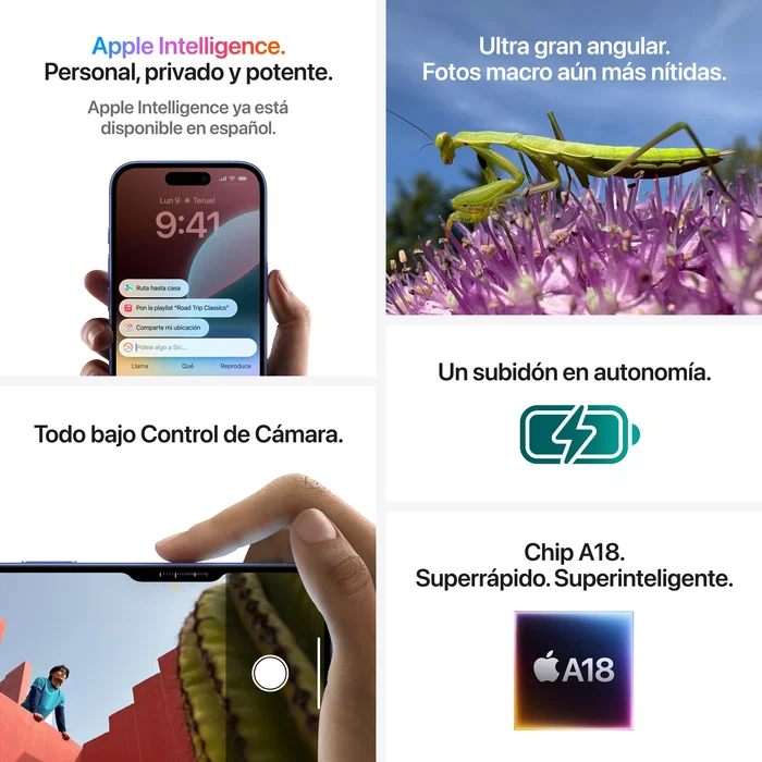 Apple iPhone 16 Plus 128 GB Verde azulado
