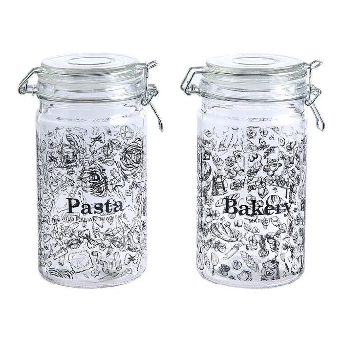 Bote DKD Home Decor Cristal Tradicional 10 x 12.5 x 20 cm 1 L (2 pcs)