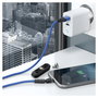 RealPower MagneticCharge3 Cable Magnético USB A a Conector Magnético 3A Azul 2 m con Adaptadores
