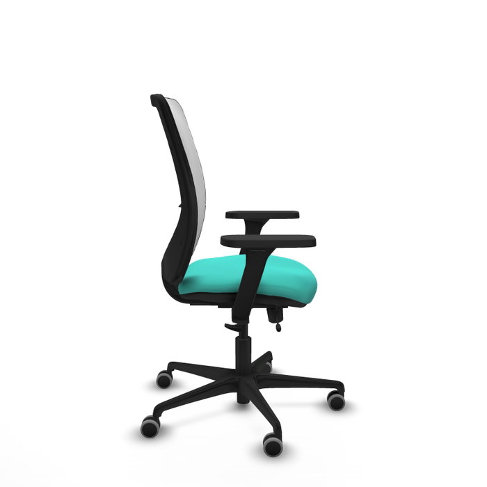 PIQUERAS Y CRESPO Silla de oficina Zulema con mecanismo Sincro/Traslack, Turquesa y Blanco PIQUERAS Y CRESPO Silla de oficina Zulema con mecanismo Sincro/Traslack, Turquesa y Blanco