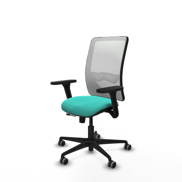 PIQUERAS Y CRESPO Silla de oficina Zulema con mecanismo Sincro/Traslack, Turquesa y Blanco PIQUERAS Y CRESPO Silla de oficina Zulema con mecanismo Sincro/Traslack, Turquesa y Blanco