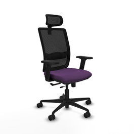 PIQUERAS Y CRESPO Silla Haches Morado y Negro