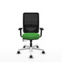 PIQUERAS Y CRESPO Silla de oficina Zulema con mecanismo Sincro/Traslack, Verde y Negro