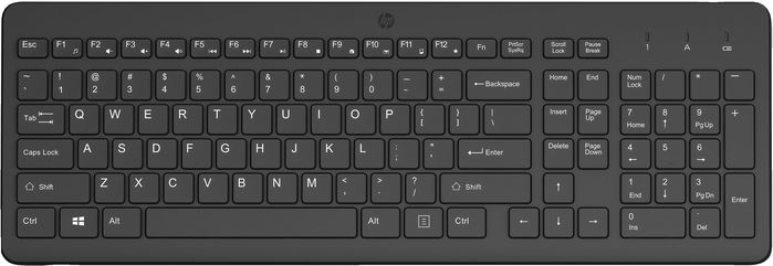 HP Teclado Inalámbrico 225, Tamaño Completo, Teclado Numérico, Teclas Chicklet para Mayor Comodidad y Precisión