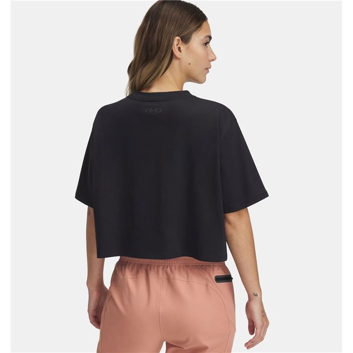 Camiseta de Manga Corta Mujer Under Armour Negro Fitness 10-12 Años