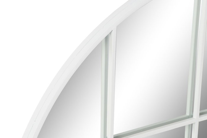 DKD Home Decor Espejo de Hierro con Diseño de Ventana Blanco 80x80 cm