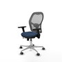 PIQUERAS Y CRESPO Silla de oficina Jorquera con mecanismo Sincro/Traslack, Azul marino y Gris
