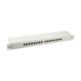 EQUIP Patchpanel 16x RJ45 Cat5e 19 pulg FTP 1U Gris