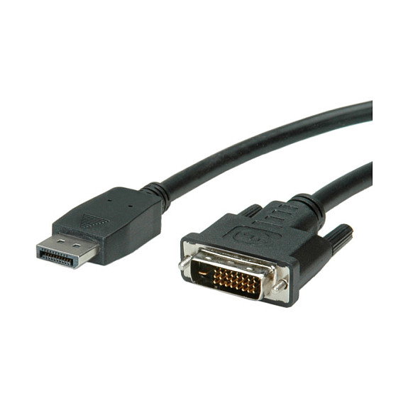 VALUE Cable Adaptador de Vídeo DisplayPort a DVI-D, Negro, 5 m VALUE Cable Adaptador de Vídeo DisplayPort a DVI-D, Negro, 5 m
