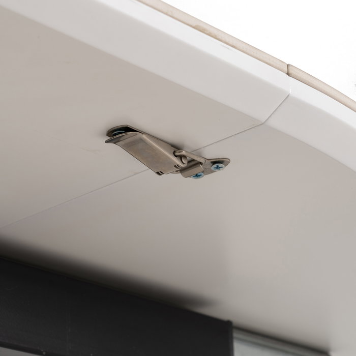 Mesa Extensible Blanco-Negro 120 X 120 X 75 cm