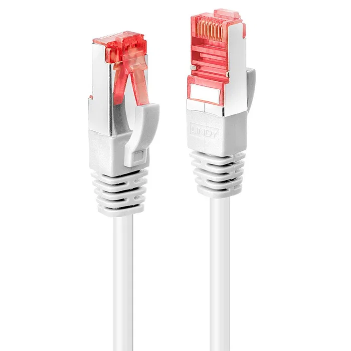 Lindy 47794 Cable de Red Ethernet RJ-45 Macho a Macho 2 metros Cat6 S/FTP (S-STP) Blindado Blanco