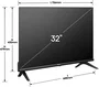Hisense 32A4Q - Televisor LED Inteligente 32 Pulgadas (80 cm), HD 1366x768, WiFi, 2x HDMI 1.4