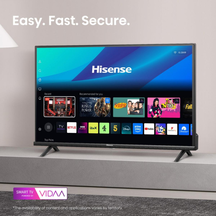 Hisense 32A4Q Smart TV HD 81,3 cm (32") DLED WiFi Bluetooth Negro con VIDAA, HDR, Modo Juego, 2x HDMI, Sintonizador DVB-T2/C/S2