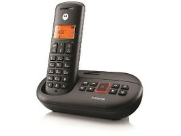 Motorola E211 Teléfono Inalámbrico DECT Digital Negro con Contestador