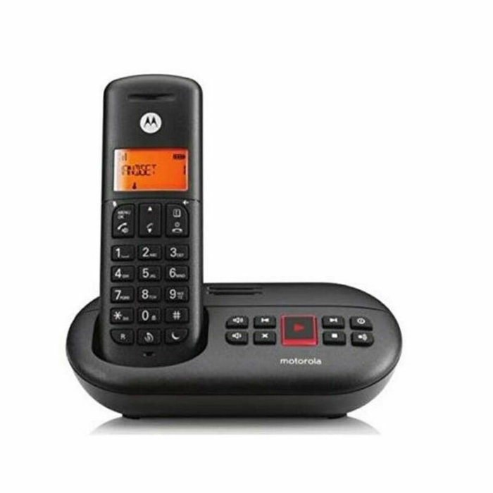 Motorola E211 Teléfono Inalámbrico DECT Digital Negro con Contestador Motorola E211 Teléfono Inalámbrico DECT Digital Negro con Contestador