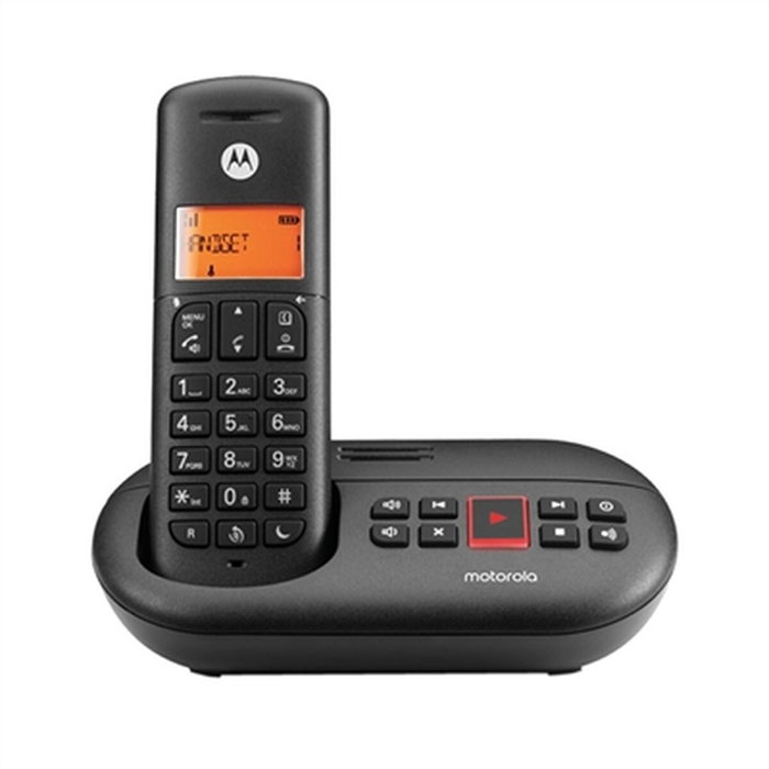 Motorola E211 Teléfono Inalámbrico DECT Digital Negro con Contestador Motorola E211 Teléfono Inalámbrico DECT Digital Negro con Contestador