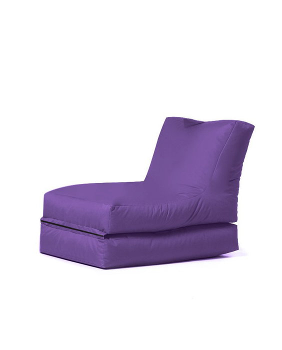Atelier Del Sofa Puff Sofá Cama Pouf Morado para Jardín y Exterior 55cm Ancho x 40cm Alto x 180cm Largo