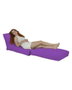 Atelier Del Sofa Puff Sofá Cama Pouf Morado para Jardín y Exterior 55cm Ancho x 40cm Alto x 180cm Largo