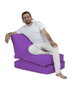 Atelier Del Sofa Puff Sofá Cama Pouf Morado para Jardín y Exterior 55cm Ancho x 40cm Alto x 180cm Largo
