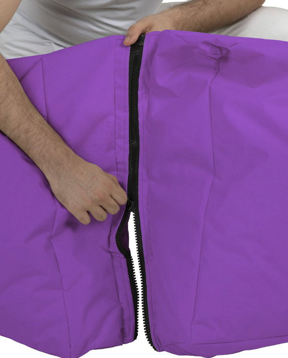 Atelier Del Sofa Puff Sofá Cama Pouf Morado para Jardín y Exterior 55cm Ancho x 40cm Alto x 180cm Largo