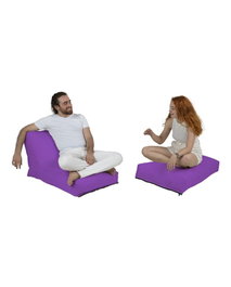 Atelier Del Sofa Puff Sofá Cama Pouf Morado para Jardín y Exterior 55cm Ancho x 40cm Alto x 180cm Largo