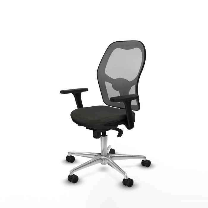 PIQUERAS Y CRESPO Silla de oficina Jorquera con mecanismo Sincro, brazos 3D y malla gris