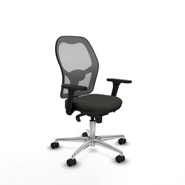 PIQUERAS Y CRESPO Silla de oficina Jorquera con mecanismo Sincro, brazos 3D y malla gris
