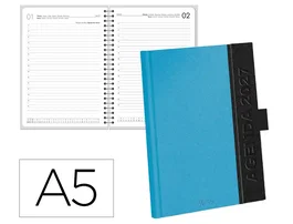 Liderpapel Agenda de oficina 2027 día por página A5 azul marino