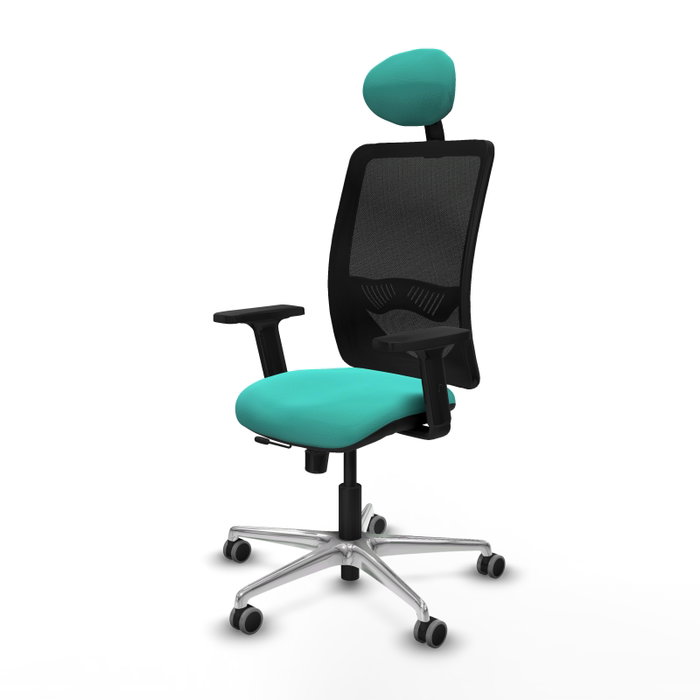 PIQUERAS Y CRESPO Silla de oficina Zulema con mecanismo Sincro/Traslack, Turquesa y Negro PIQUERAS Y CRESPO Silla de oficina Zulema con mecanismo Sincro/Traslack, Turquesa y Negro
