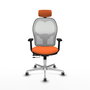 PIQUERAS Y CRESPO Silla de oficina Jorquera Naranja y Blanco