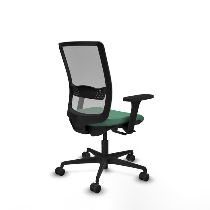 PIQUERAS Y CRESPO Silla de oficina Haches con mecanismo Sincro/Traslack Verde esmeralda y Gris