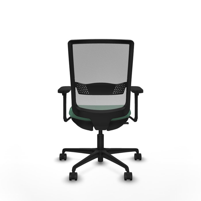 PIQUERAS Y CRESPO Silla de oficina Haches con mecanismo Sincro/Traslack Verde esmeralda y Gris