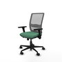 PIQUERAS Y CRESPO Silla de oficina Haches con mecanismo Sincro/Traslack Verde esmeralda y Gris