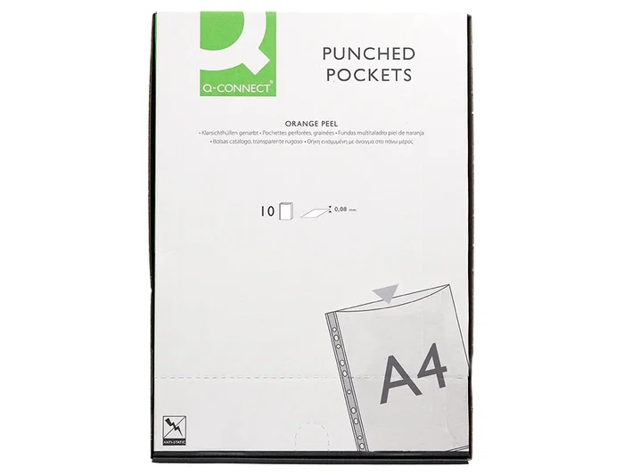 Funda Multitaladro DIN A4 80 micras Piel de Naranja Bolsa 10 Unidades