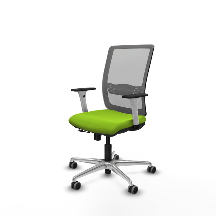 PIQUERAS Y CRESPO Silla de oficina Haches con mecanismo Sincro/Traslack, Pistacho y Gris