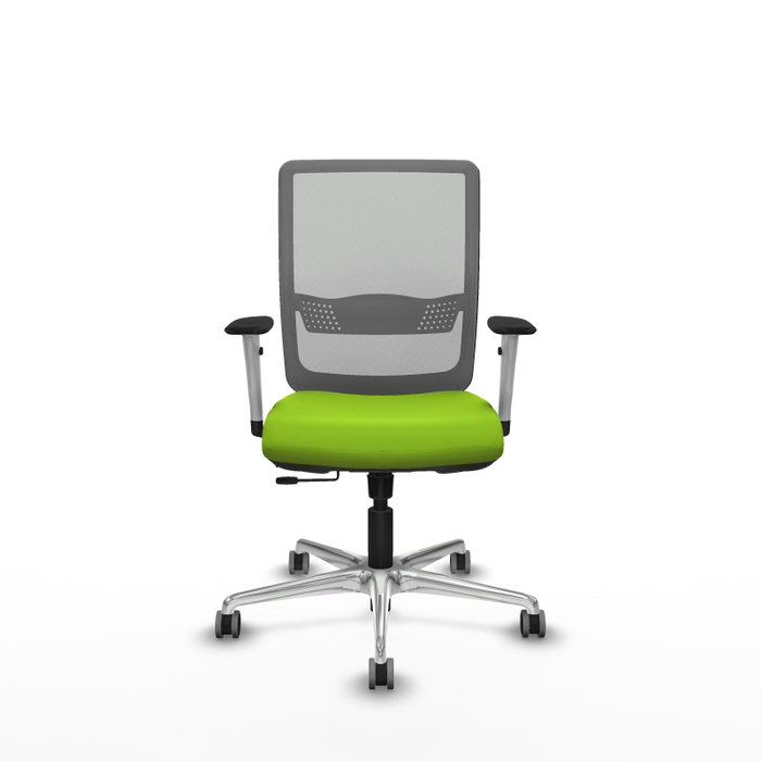 PIQUERAS Y CRESPO Silla de oficina Haches con mecanismo Sincro/Traslack, Pistacho y Gris