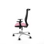 PIQUERAS Y CRESPO Silla de oficina Mardos con mecanismo Sincro, Rosa y Negro