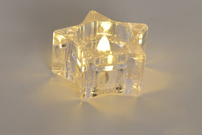 DKD Home Decor Decoracion Luminosa Basicos Transparente 6 x 3 x 6 cm 12 Unidades Led