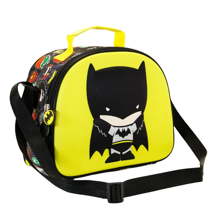 DC Comics Batman Bolsa Portamerienda 3D Chibi Isotérmico Infantil Amarillo 5L 26x20cm DC Comics Batman Bolsa Portamerienda 3D Chibi Isotérmico Infantil Amarillo 5L 26x20cm